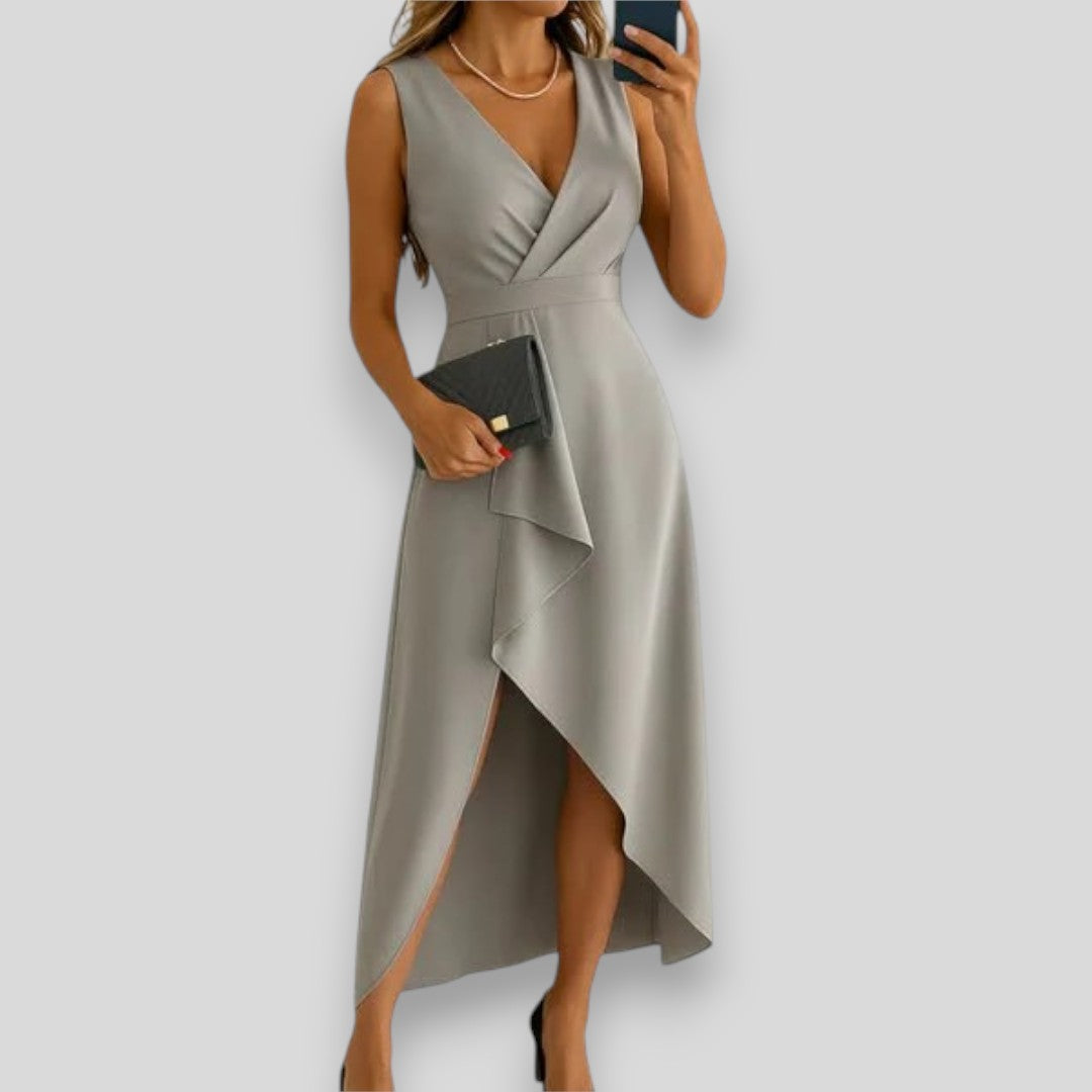 Claire | Elegantna haljina na omotu s V-izrezom