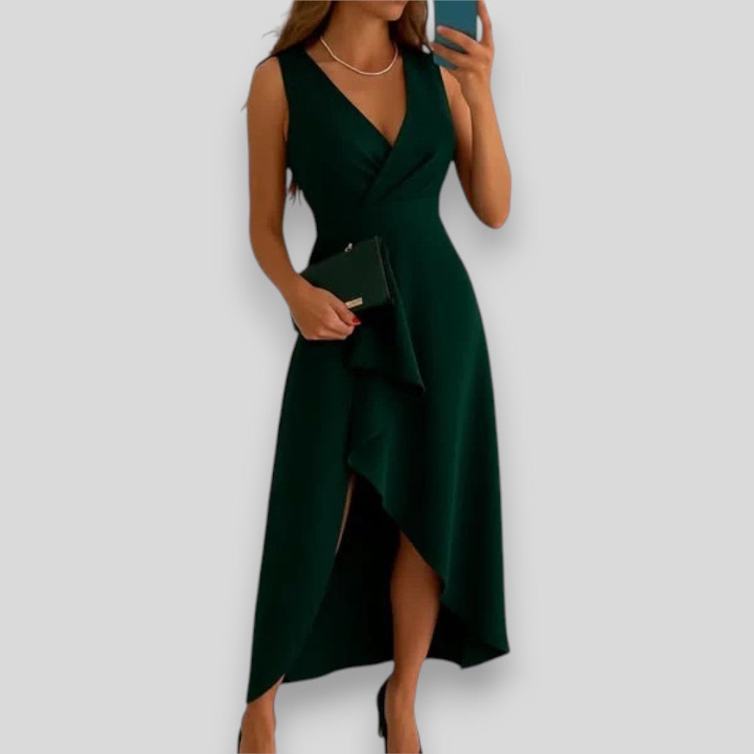 Claire | Elegantna haljina na omotu s V-izrezom