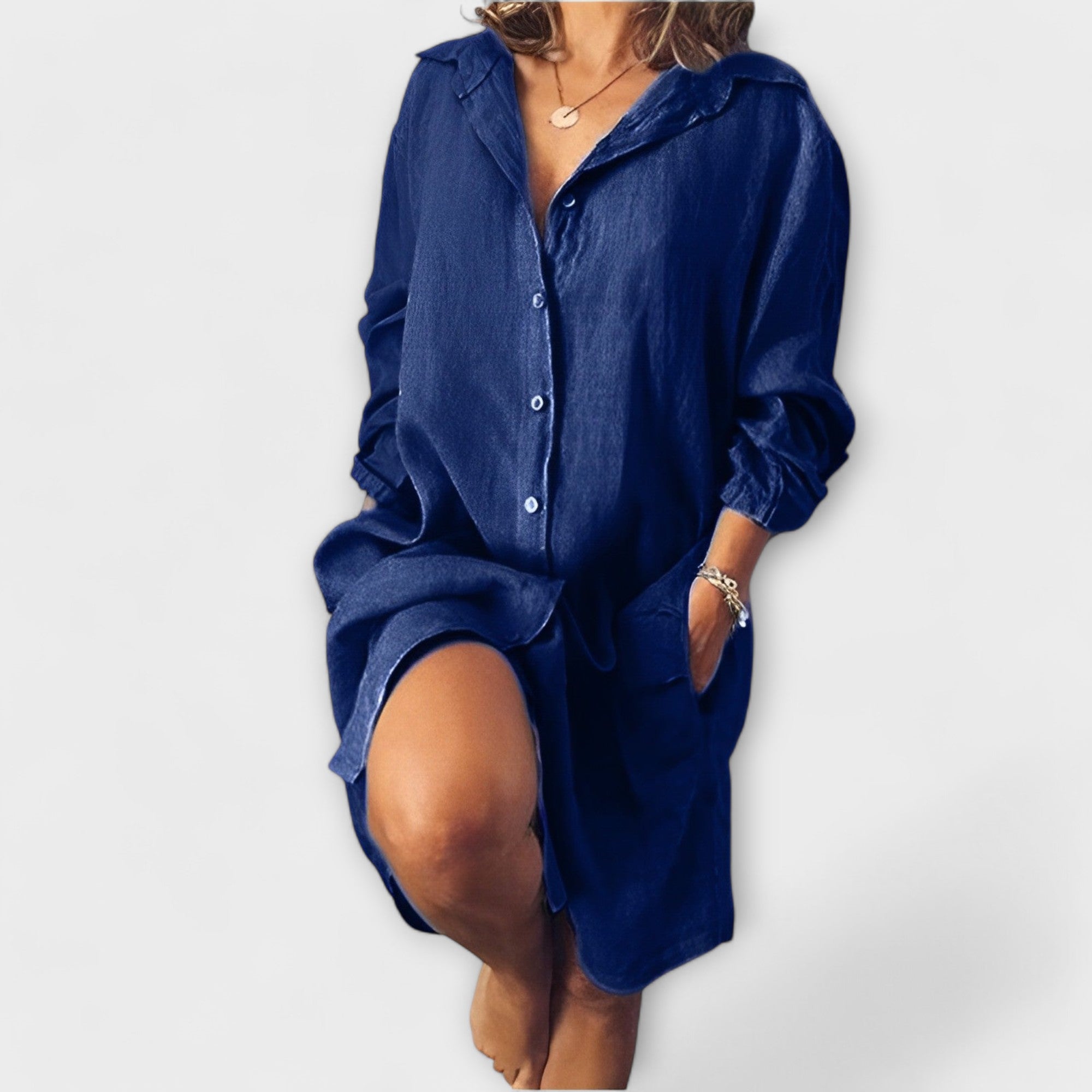 Ležerna lanena bluza za svakodnevno nošenje
