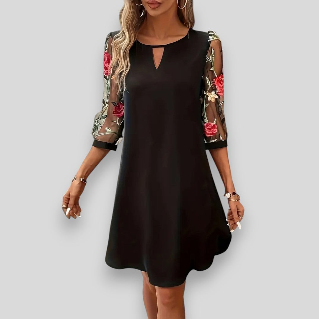 Ingrid™ | Elegantna mini haljina s prozirnim rukavima